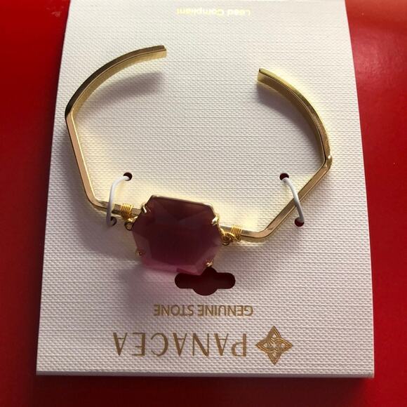 Panacea Prom Homecoming New Years Eve Party Pink Cat's Eye Skinny Cuff Bracelets - Picture 1 of 5